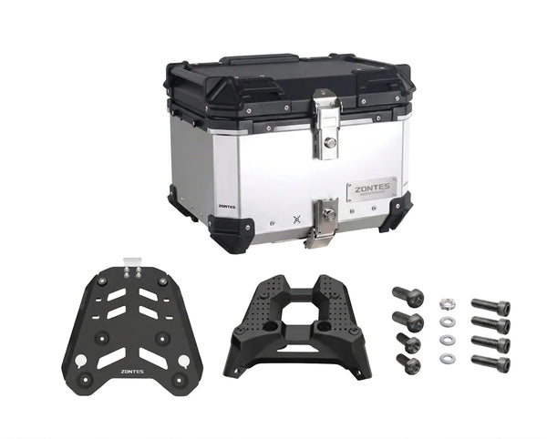KIT asidero, soporte y maleta plata para Zontes 368G